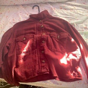 Red flannel from American Eagle Outfitters, Medium, semi cropped